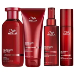 PACK WELLA ULTIMATE REPAIR SHAMPOO + ACOND + REPARACION+ PROTECTOR SIN ENJUAGUE